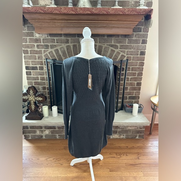 💕💗💕NWT Prana Slimming Long Sleeve Grey Zora Sweater Dress Size Medium💕💗💕 - Picture 6 of 11